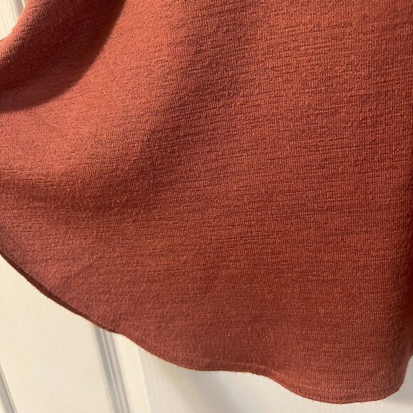 XS Wilfred Free Brunette Coral/ Orange Racerback Tank Top - Picture 3 of 5